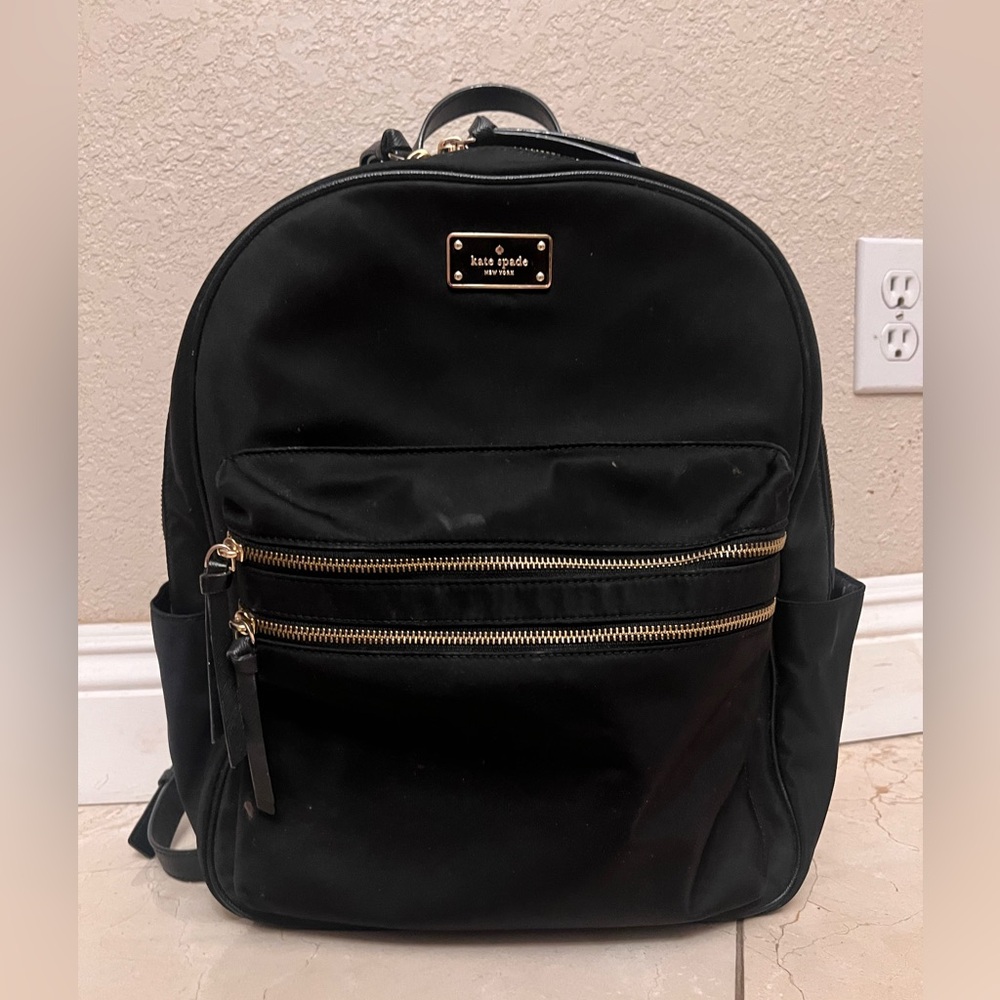 Kate Spade Black Nylon Backpack